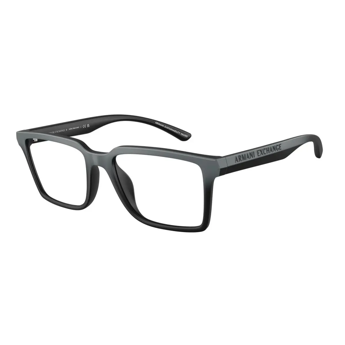 AX3129U 8388 Matte Grey Gradient Demo Lens 54mm Men`s Eyeglasses by Armani Exchange