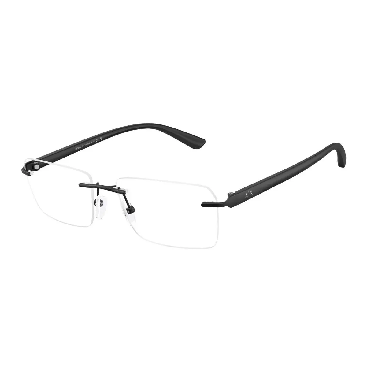 AX1064 6001 Matte Black Demo Lens 56 mm Men`s Eyeglasses by Armani Exchange