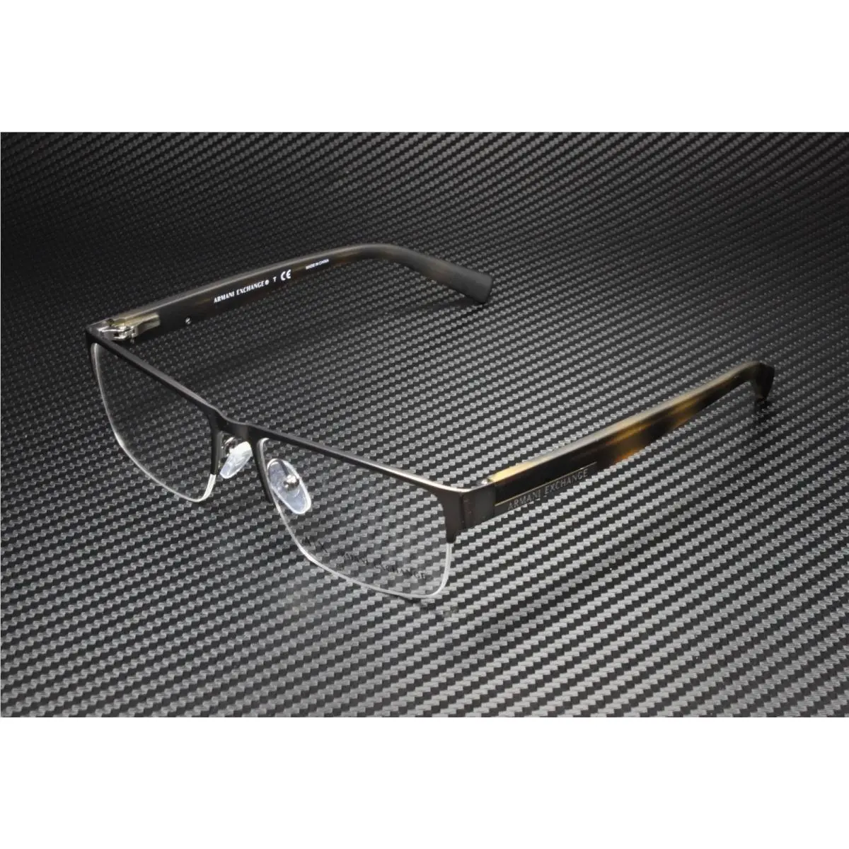 Armani Exchange AX1018 6017 Matte Gunmetal Demo Lens 54 mm Men`s Eyeglasses