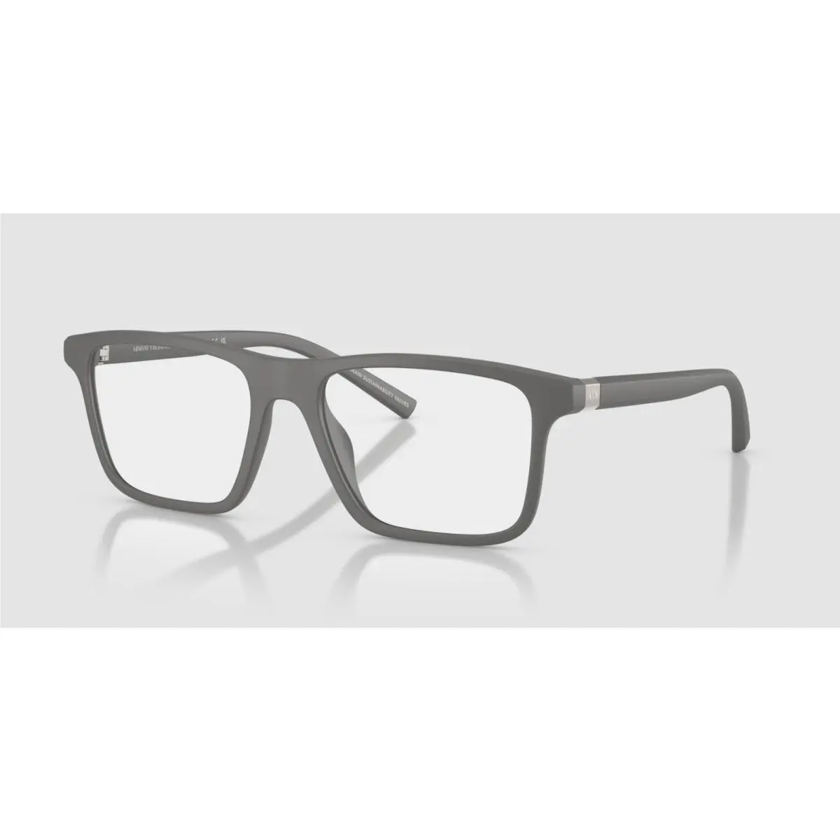 Armani Exchange AX3136U 8400 Matte Grey Demo Lens 55 mm Men`s Eyeglasses