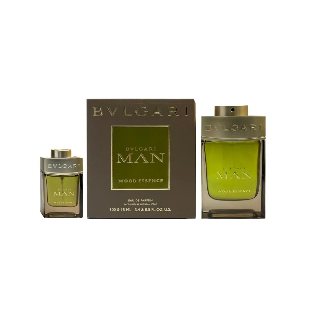 Bvlgari Man Wood Essence Eau De Parfum 2 pc Gift Set For Men