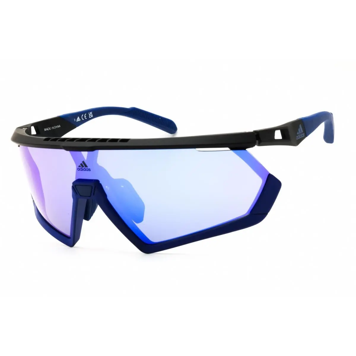 Adidas SP0054 02Z Sunglasses Matte Black Frame Gradient Mirror Violet