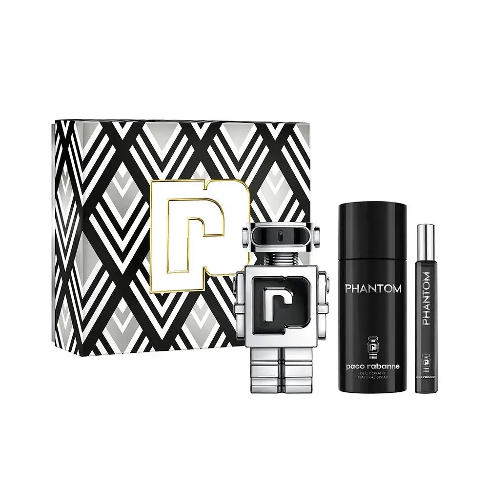 Phantom by Paco Rabanne Fragrance For Men 3 Piece Gift Set