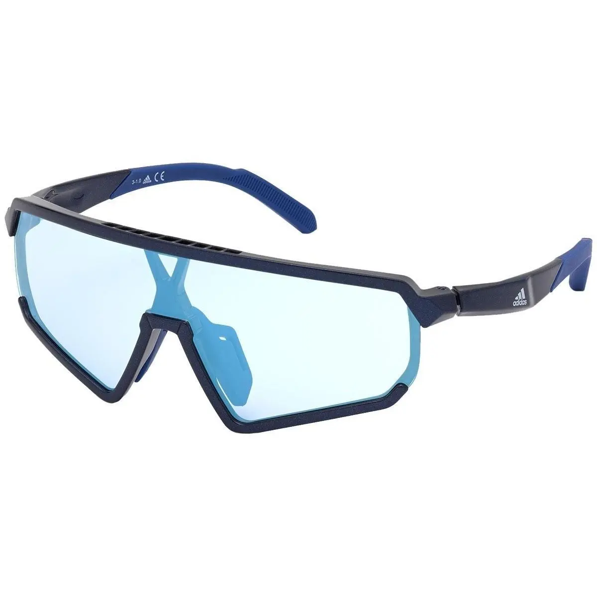 Adidas SP0017 90X Shiny Blue/mirrored Blue Photochromic 99-0-140 Sunglasses