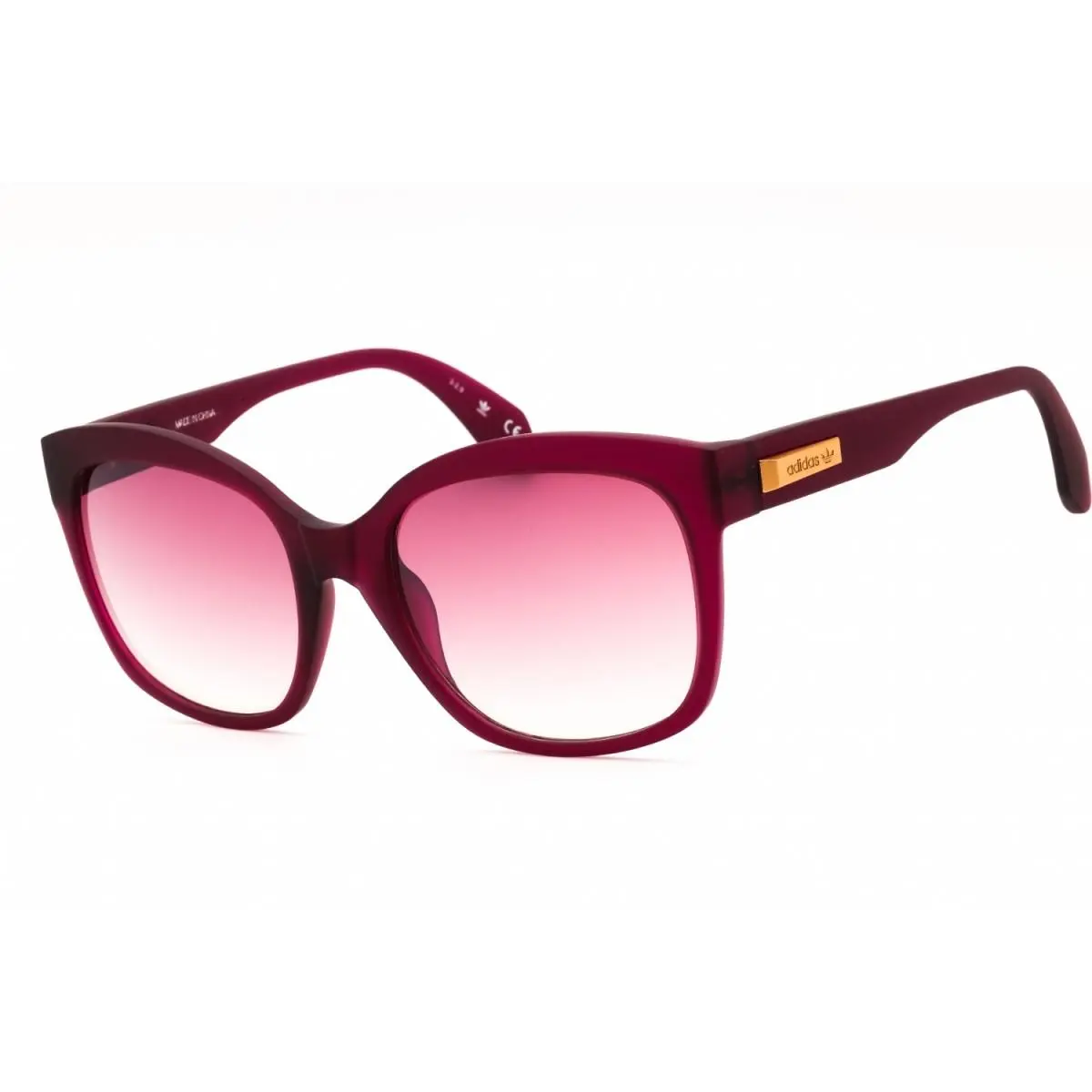 Adidas OR0012 67U Sunglasses Matte Red Frame Bordeaux Mirror Lenses 54mm