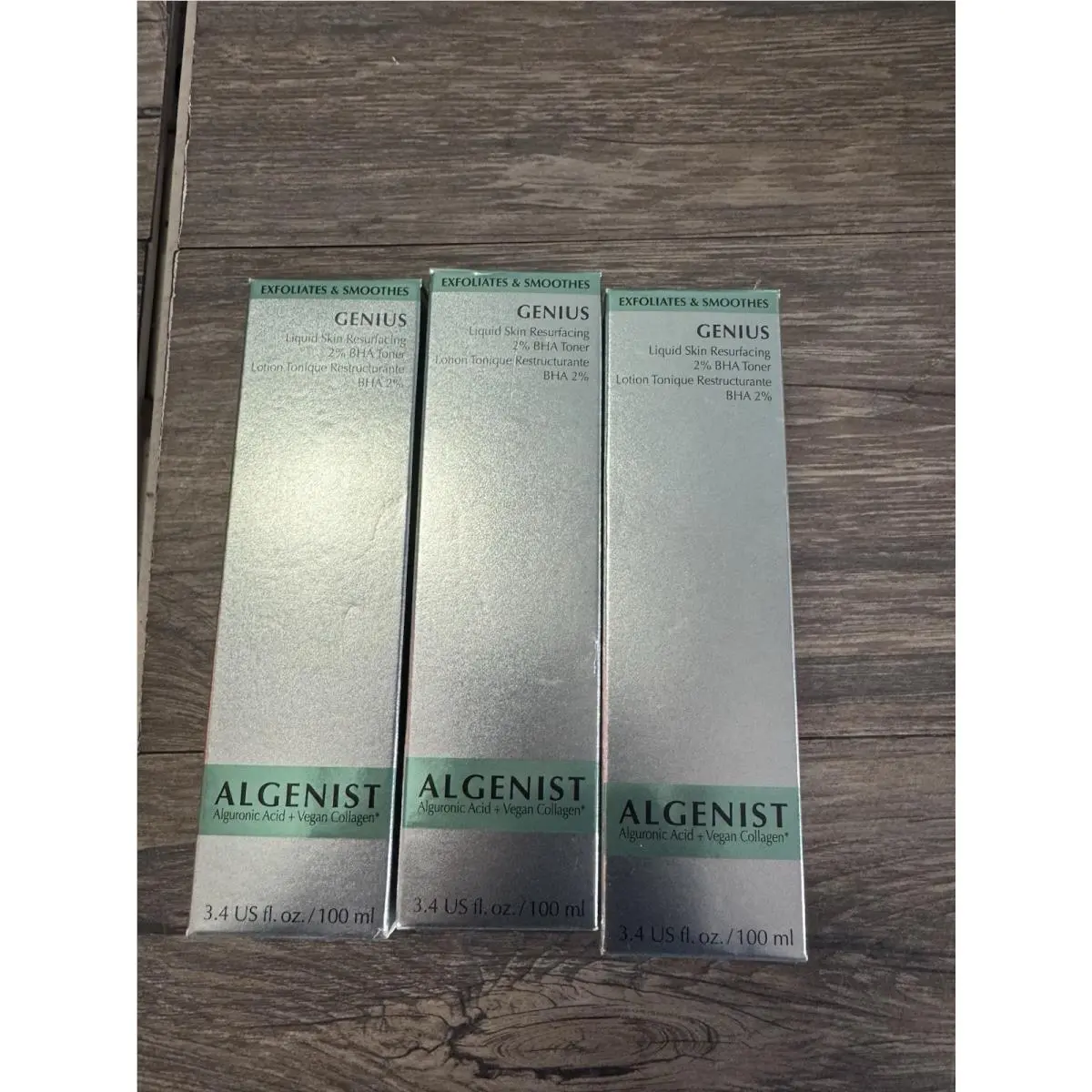 Genius Liquid Skin Resurfacing 2% Bha Toner 3.4 fl oz / 100ml Lot by Algenist