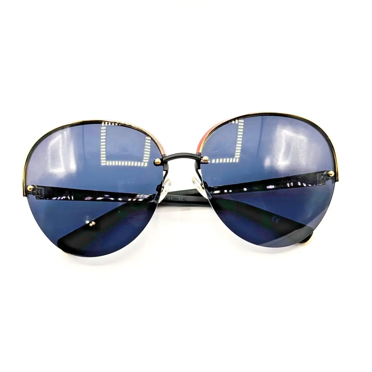 Christian Dior Sunglasses Diorsuperbe Rmu KU Red Round Frame Blue Lens 63mm