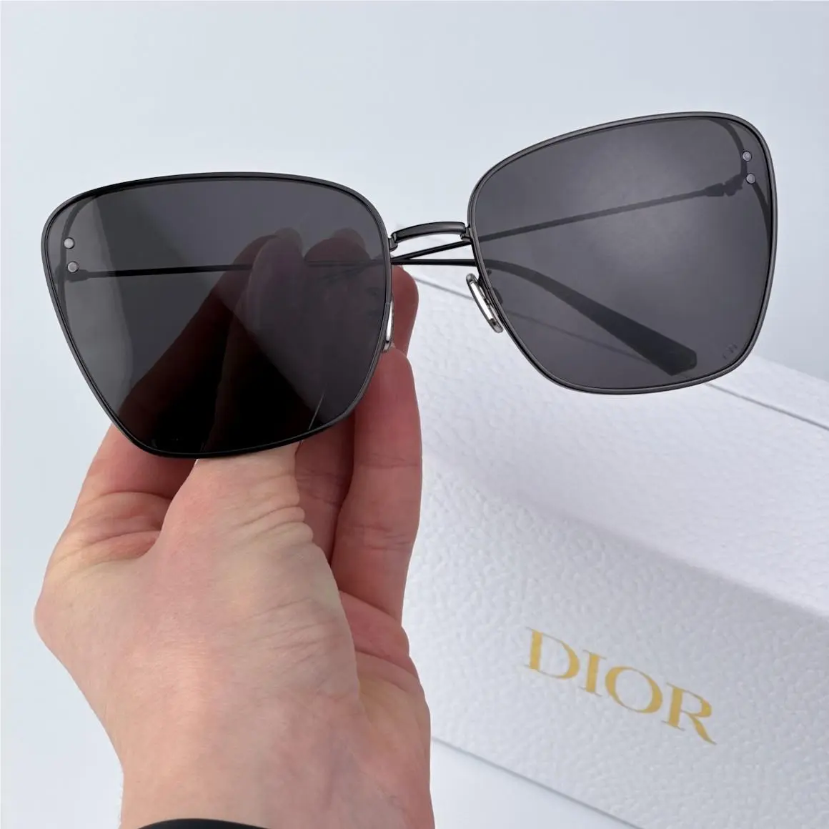 Dior Women Sunglasses Shiny Gunmetal Grey Butterfly Missdior B2U H4A0