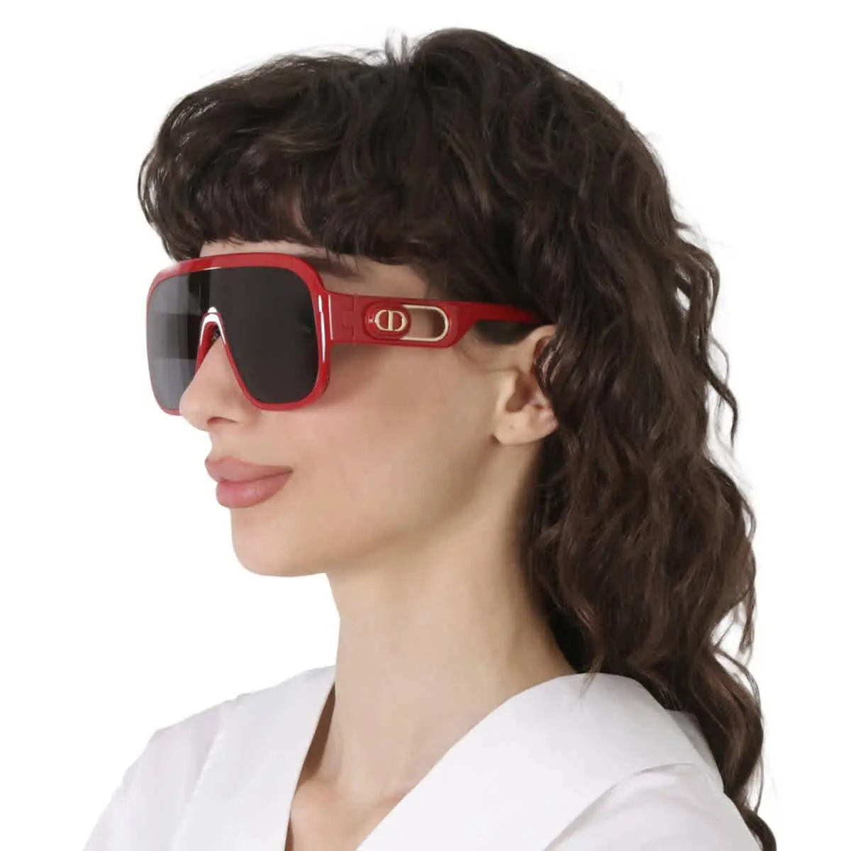 Dior Diorbobbysport M1U Dark Grey Shield Ladies Sunglasses CD40054U 68A 00 - Red, Frame: Red, Lens: Grey