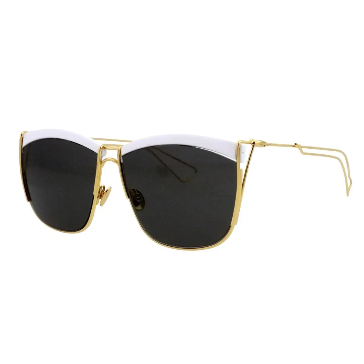 Christian  soelectric 266NR 58mm Gold White Square Sunglasses Italy by Dior