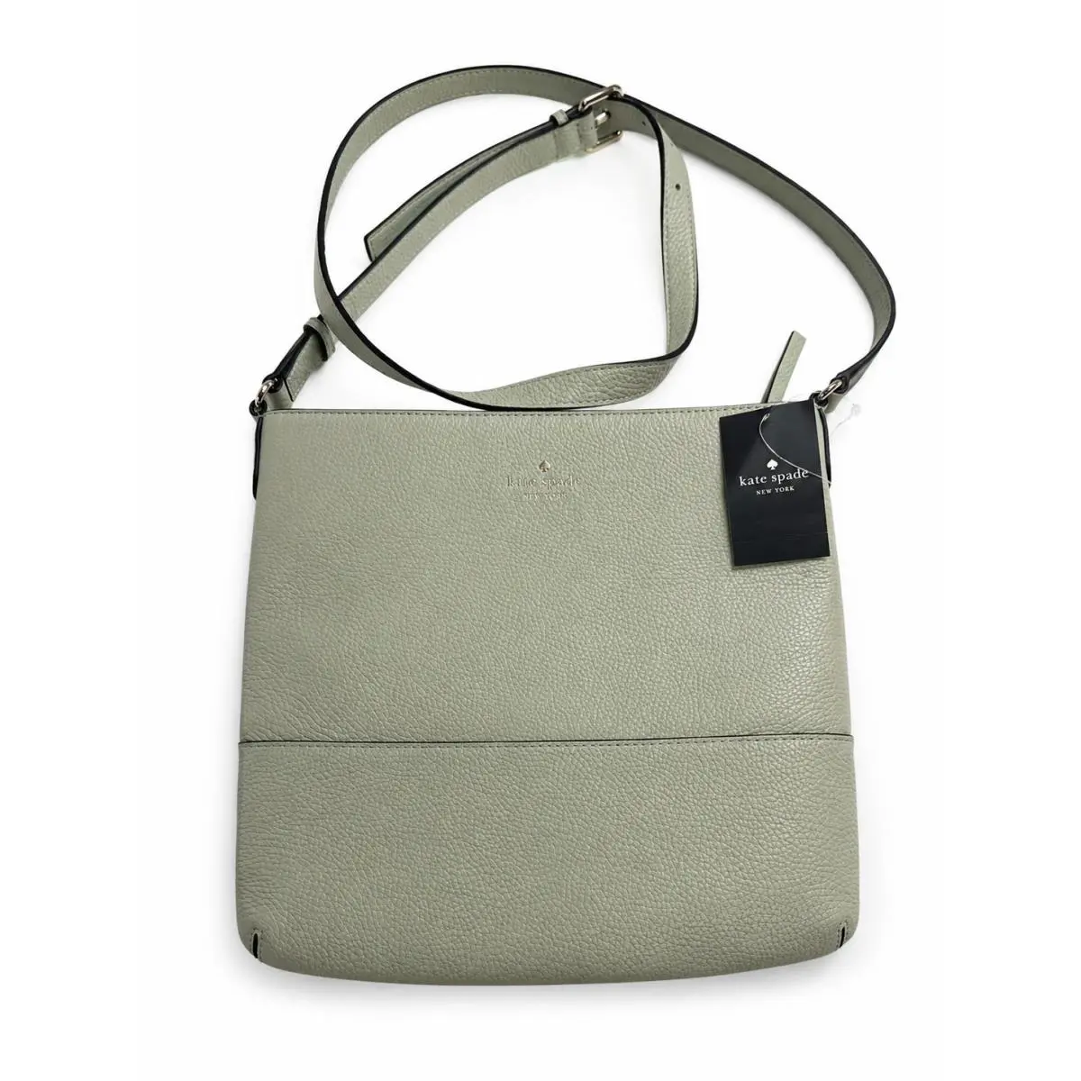 New York Southport Avenue Cora Crossbody Lt Green Pebbled Leather by Kate Spade