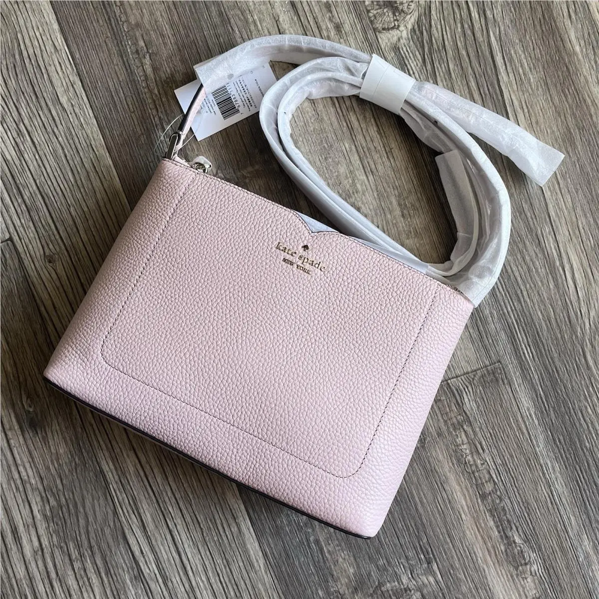 Kate Spade Harlow Pebbled Leather Crossbody Handbag - Rose Smoke