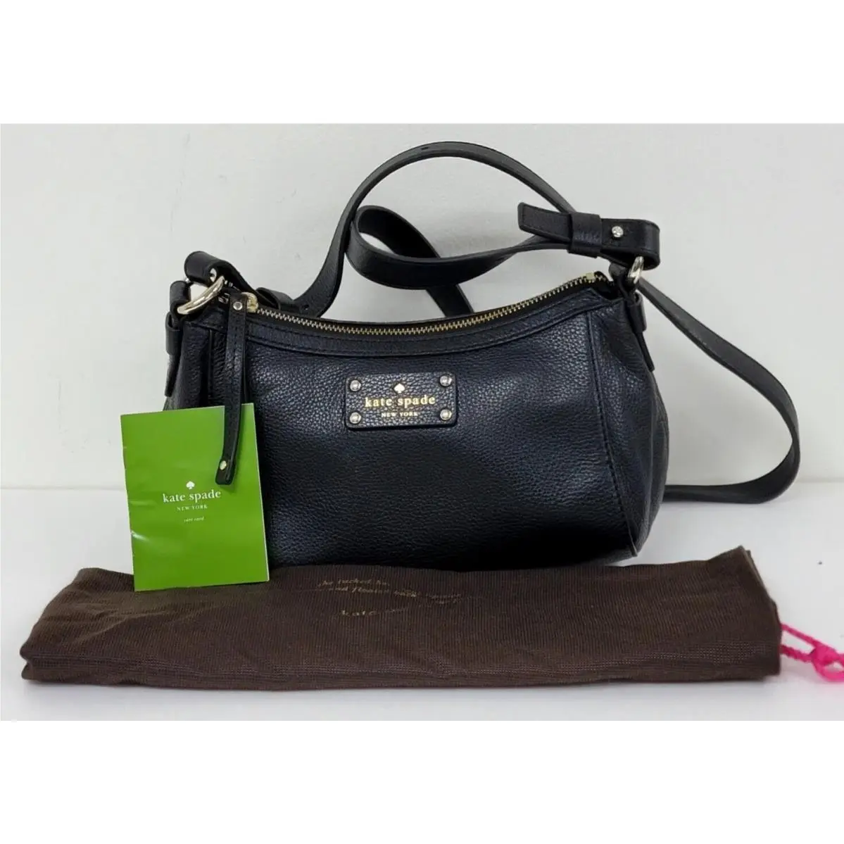 Kate Spade New York Gabriella Berkshire Road Black Pebble Crossbody Bag