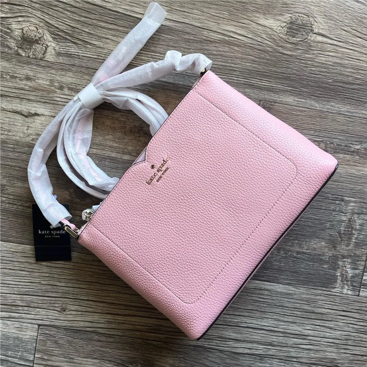 Kate Spade Harlow Pebbled Leather Crossbody Handbag - Tea Rose