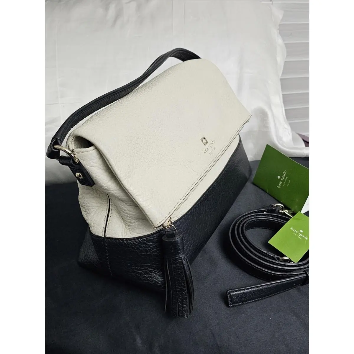 Kate Spade Southport Avenue Maria Ivory Black/ Cream Crossbody Bag