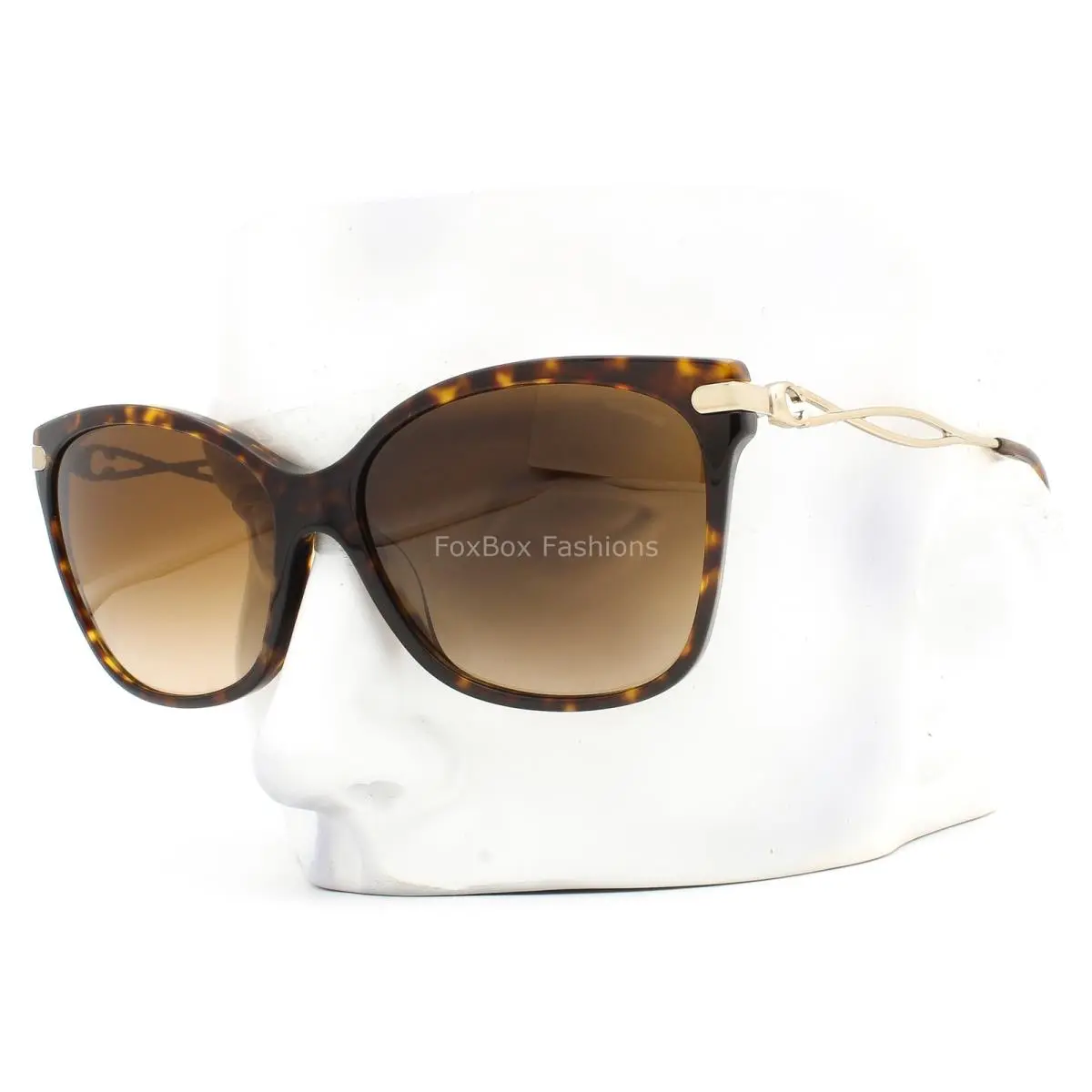 Coach Sunglasses Polished Brown Tortoise Satin Gold HC 8316 512074 with Case