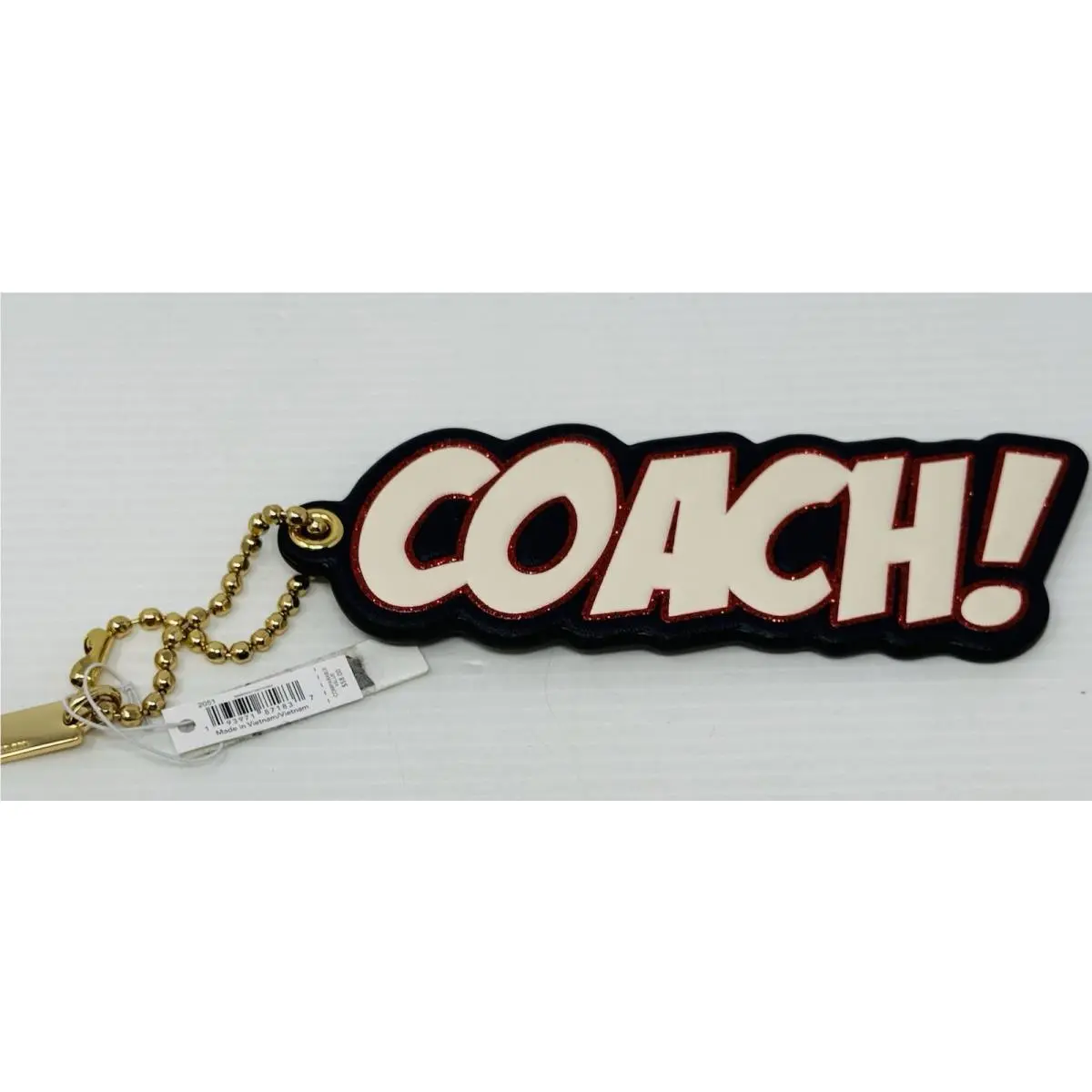 Comic Script Hangtag Bag Charm Key Fob by Coach