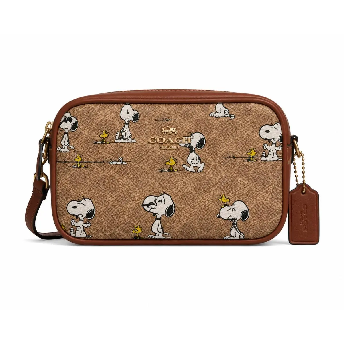 Coach x Peanuts Snoopy Jamie Camera Bag CBM27 Signature Canvas Crossbody