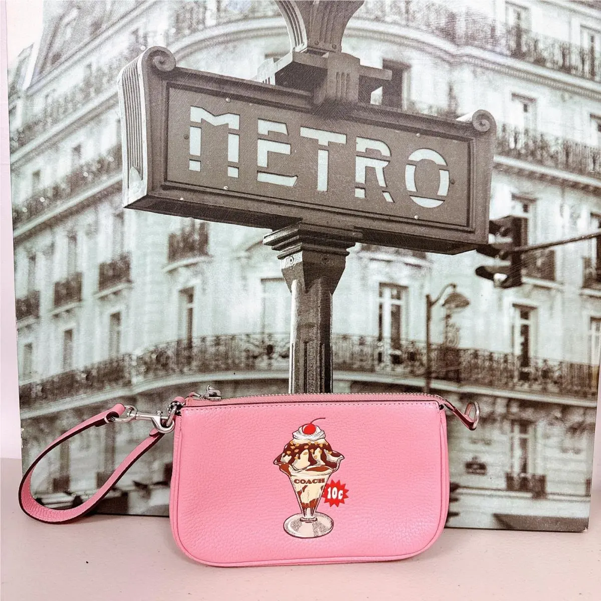 Coach CU251 Nolita 19 with Sundae Graphic IN Cherry Blossom