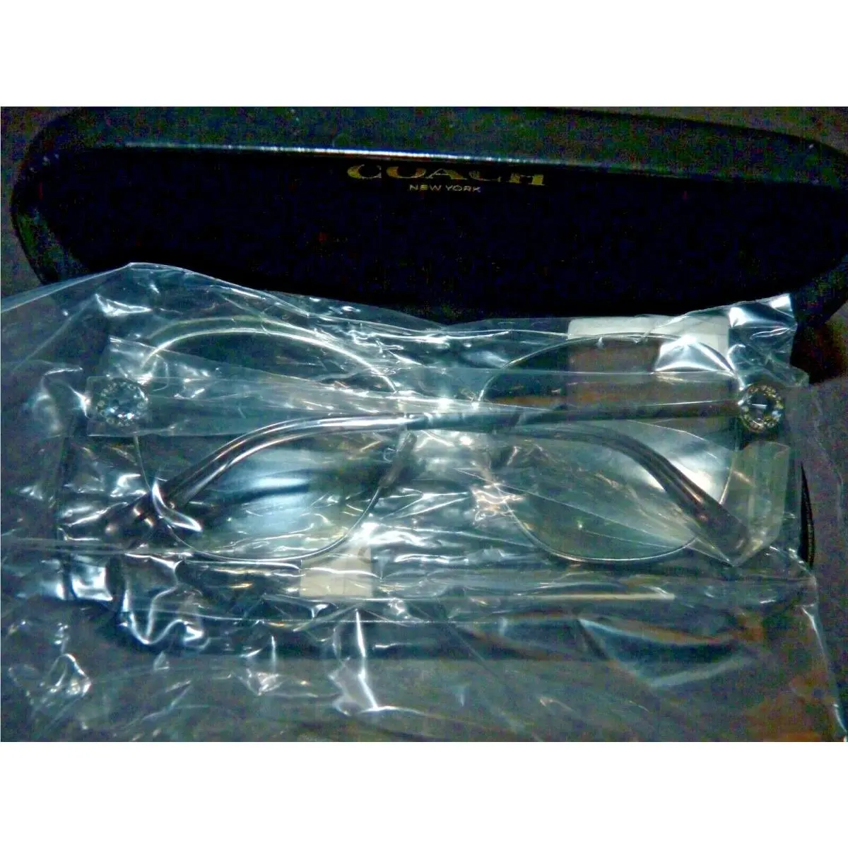 Womens Coach L1070 Silver Gia Butterfly Crystal Sunglasses