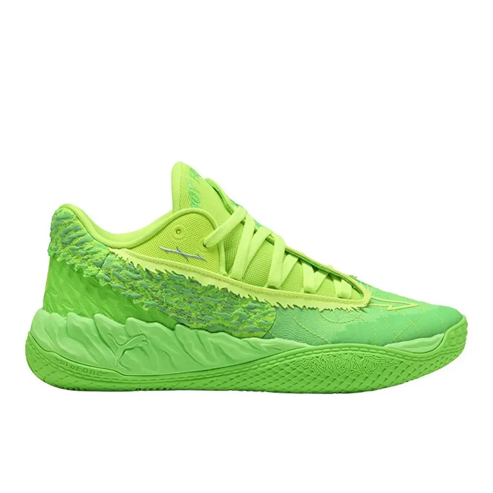 Puma Mb.05 Lo Flourish Lace Up Basketball Mens Green Sneakers Athletic Shoes 31