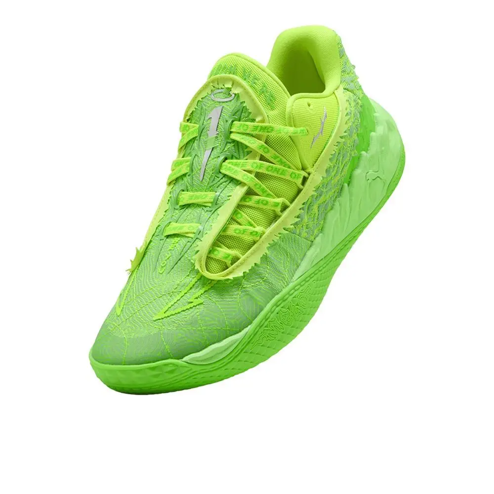 Puma shoes - PUMA Mb.05 Lo Flourish Lace Up Basketball - 31275301 - Green 4