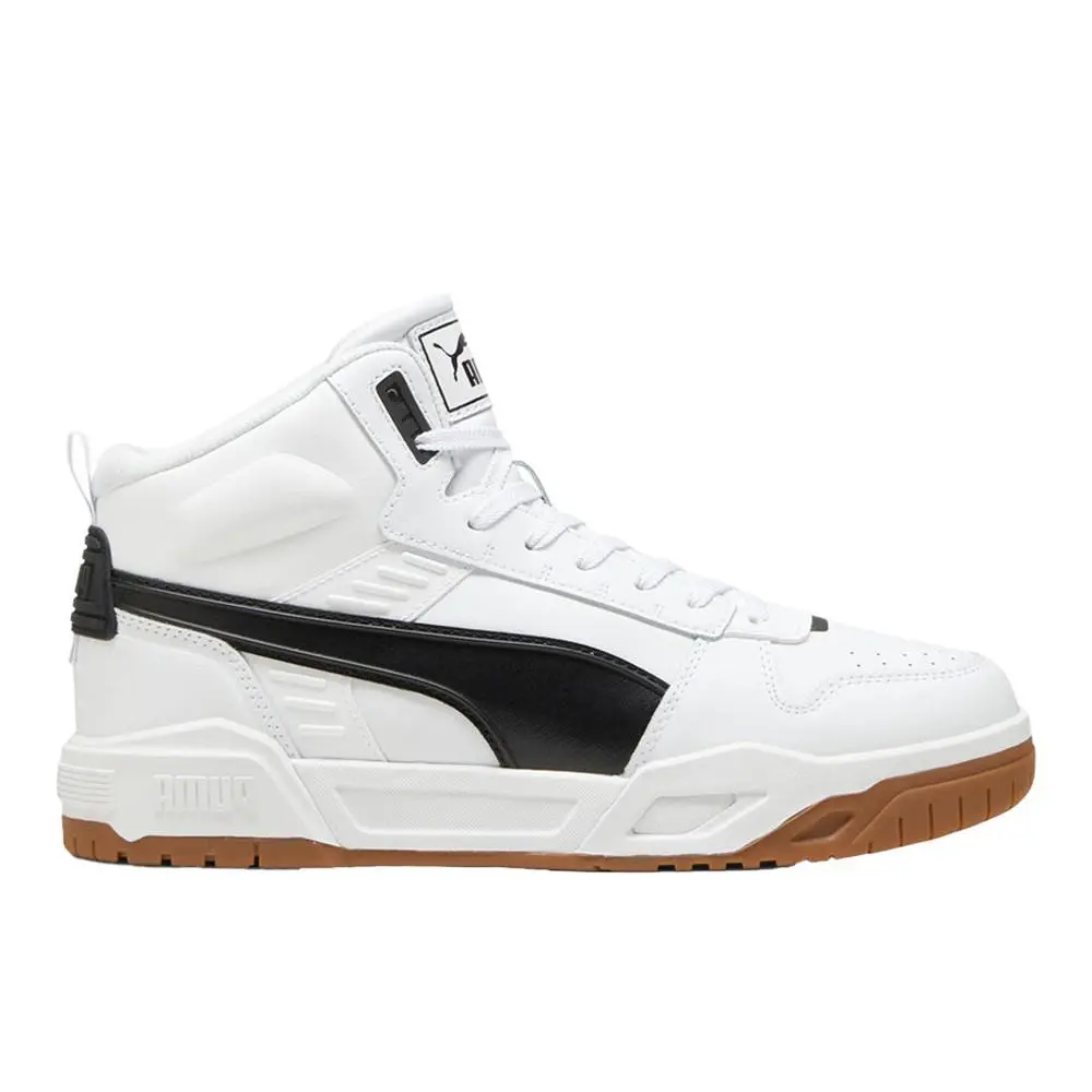 Puma Rebound Tech Mid Lace Up Mens White Sneakers Casual Shoes 39614808