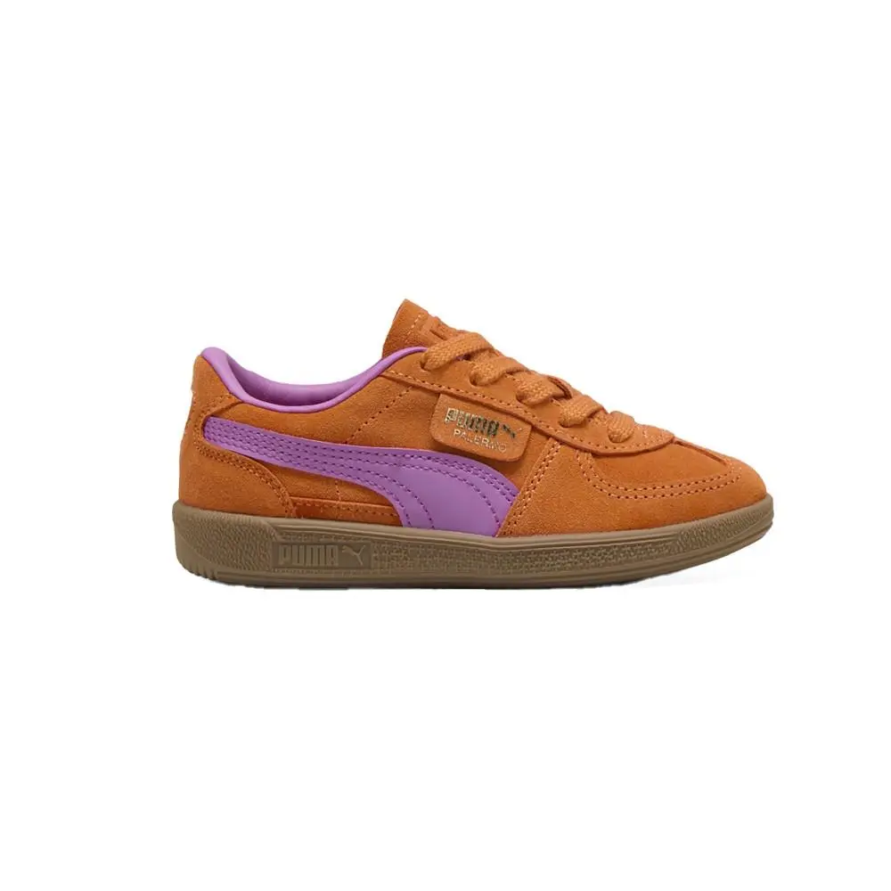 Puma Palermo Lace Up Toddler Girls Orange Sneakers Casual Shoes 39727326 - Orange