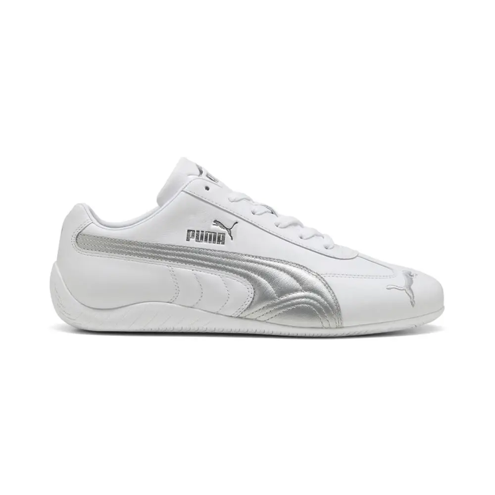 Puma Speedcat Leather Lace Up Mens White Sneakers Casual Shoes 40160303 - White
