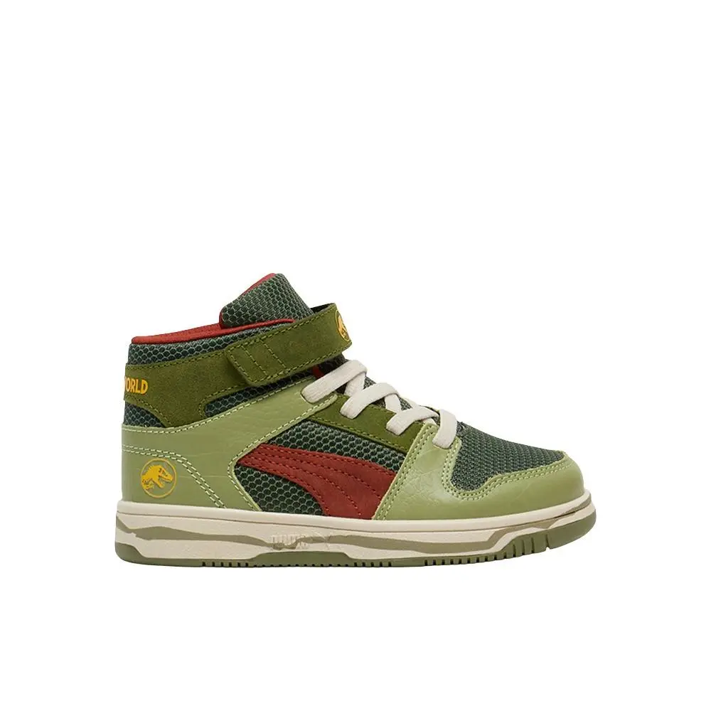 Puma X Jurassic World Rebound High Top Toddler Boys Green Sneakers Casual Shoe