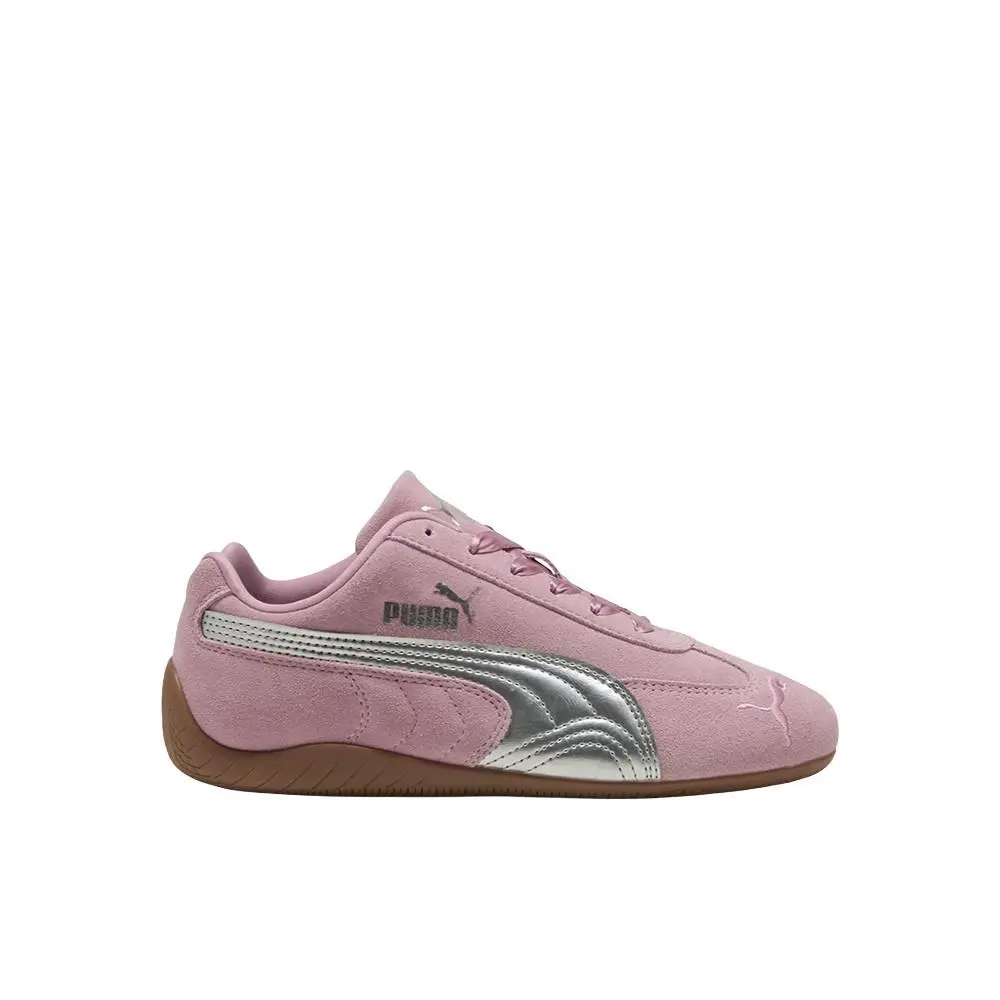 Puma Speedcat Metallic Lace Up Youth Girls Pink Sneakers Casual Shoes 40411303