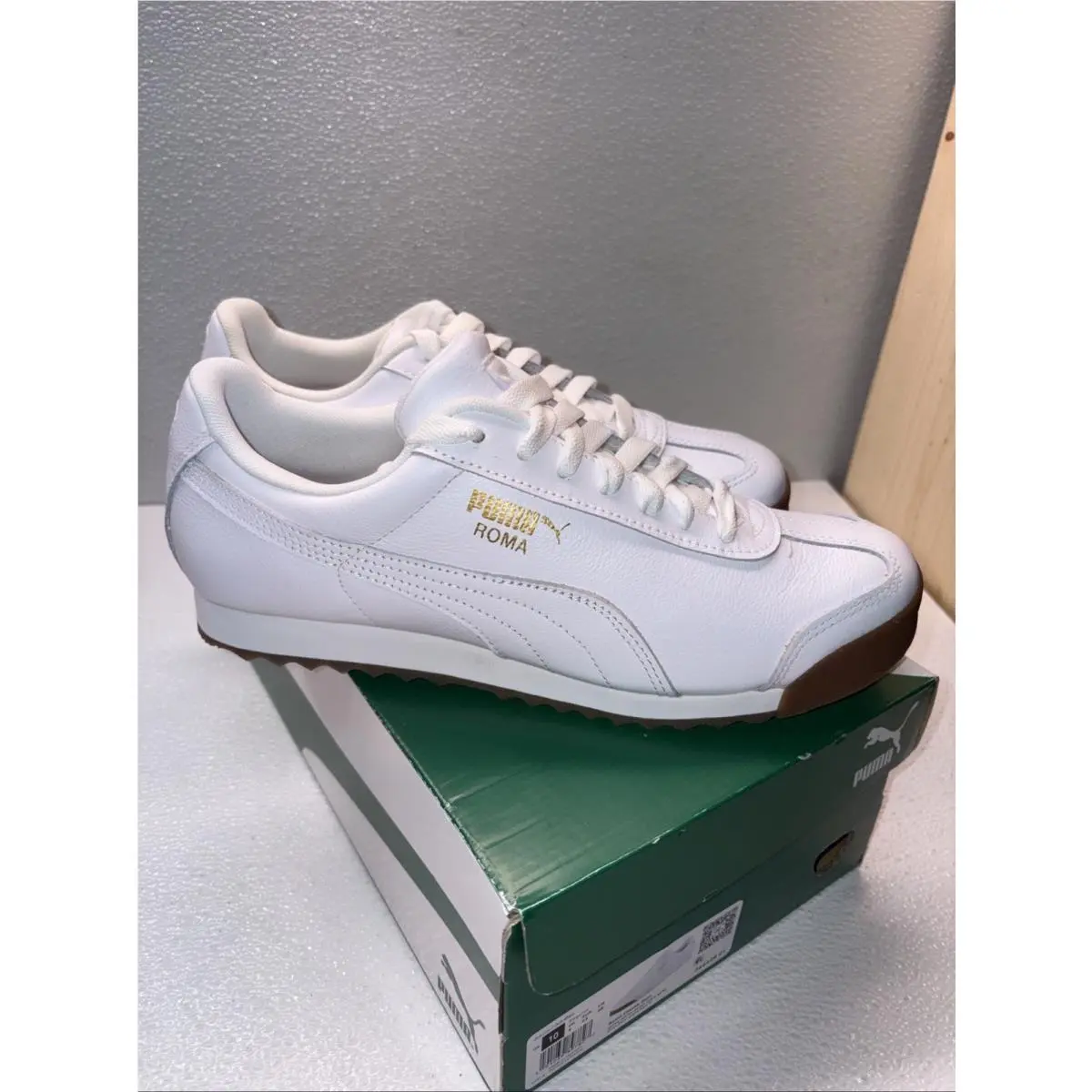 Puma shoes - PUMA Roma - Roma - 366408-01 - White, Manufacturer: White/Gold/Gum 1