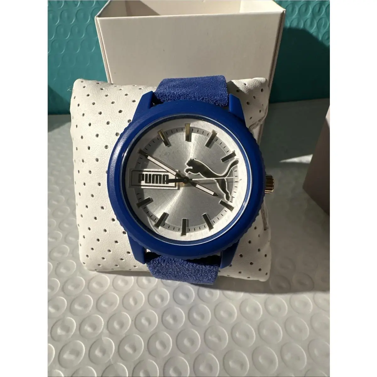 Puma Men Analogue Quartz Watch with Leather Strap P5105