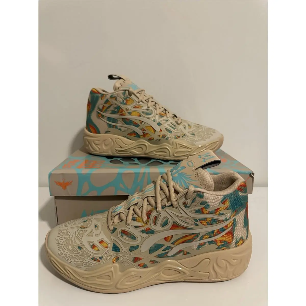 Size 11.5 Puma Mb.04 Flare Mens Basketball Beige Sneakers Shoes 312209 01