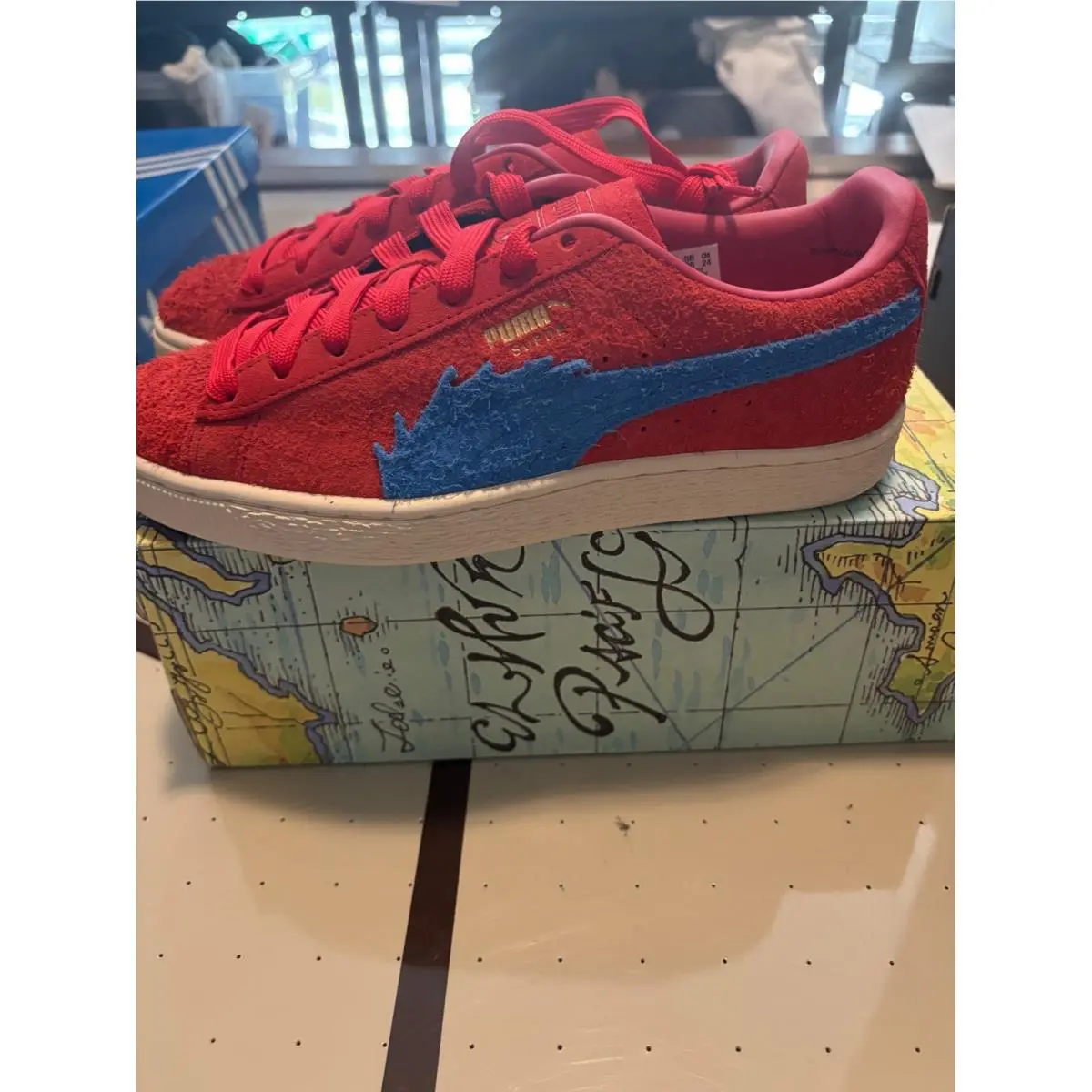 Puma shoes - Suede One Piece Red Hair Shanks - Red 1