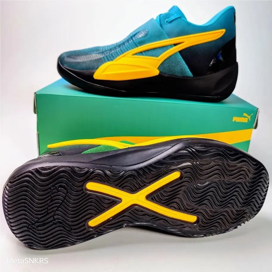 Puma shoes - PUMA Rise Nitro - Rise Nitro - 378489 01 - Blue/ Green 12