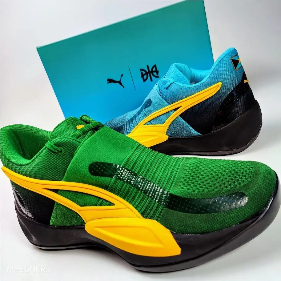 Puma shoes - PUMA Rise Nitro - Rise Nitro - 378489 01 - Blue/ Green 1