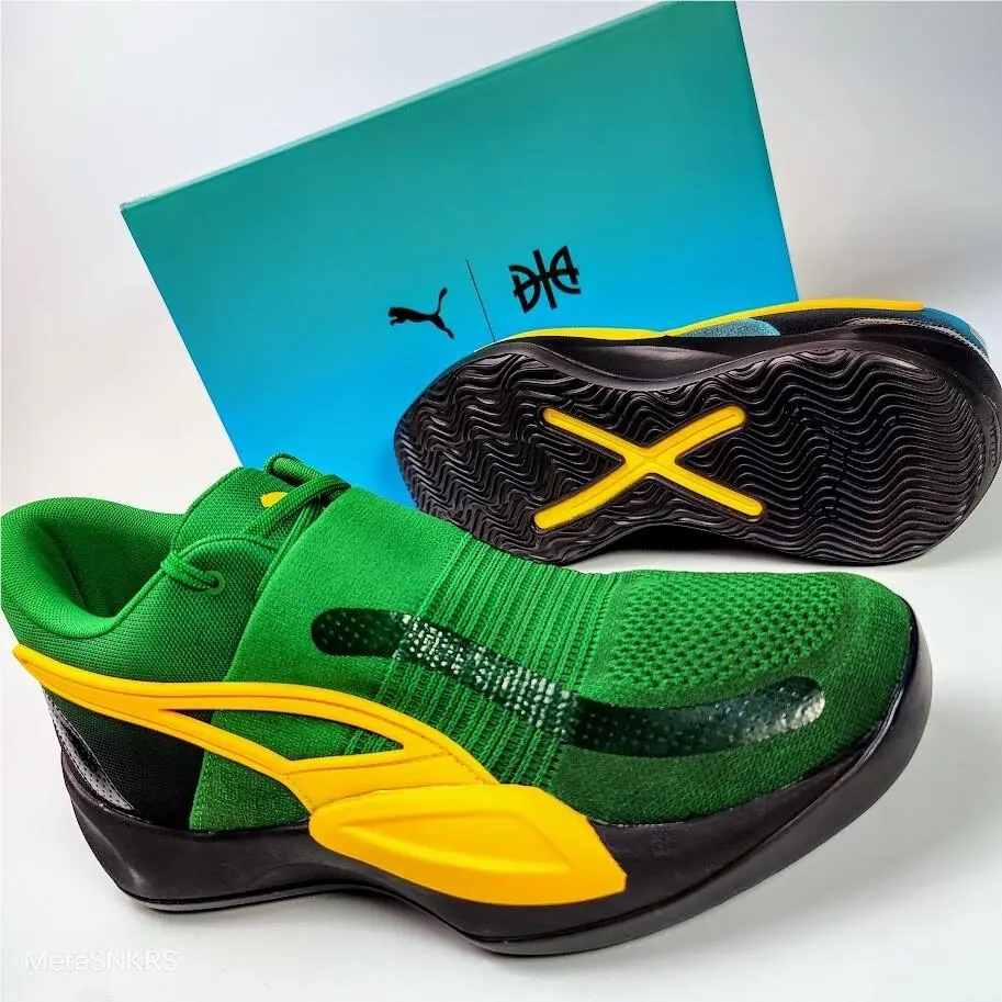 Puma shoes - PUMA Rise Nitro - Rise Nitro - 378489 01 - Blue/ Green 3