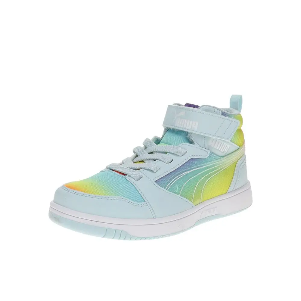 Puma shoes - PUMA Rebound V6 Mid Rainbow Slip On  Toddler - 40539101 - Blue (UPC: 198555485615) 0