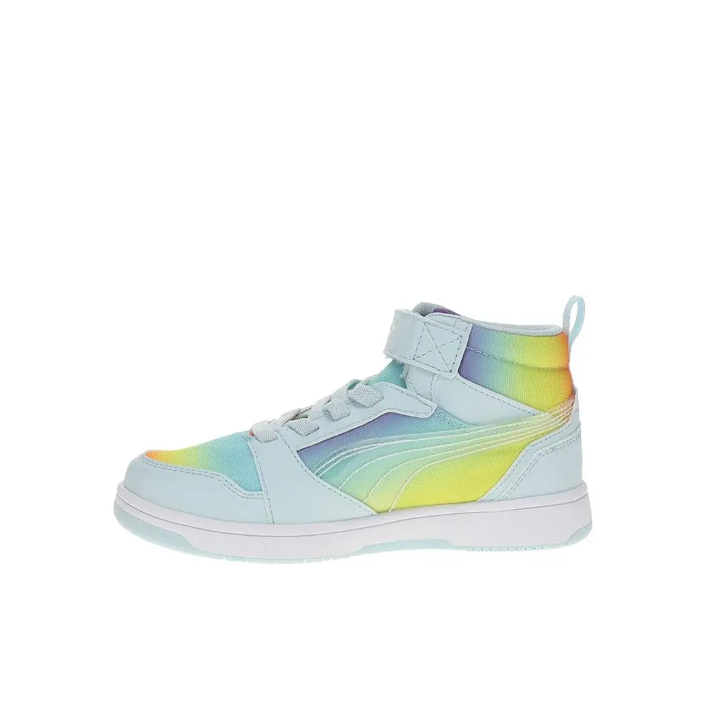 Puma shoes - PUMA Rebound V6 Mid Rainbow Slip On  Toddler - 40539101 - Blue (UPC: 198555485615) 1