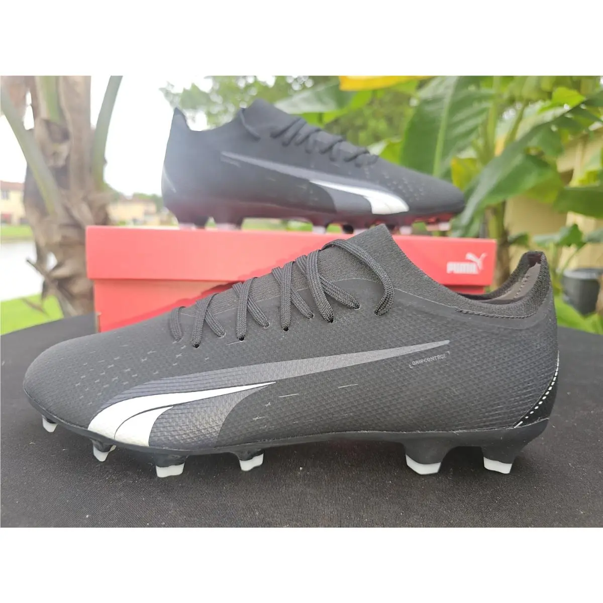 Size 12 Puma Ultra Match Fg Ag Black Soccer Boots Cleats Artificial Turf Black