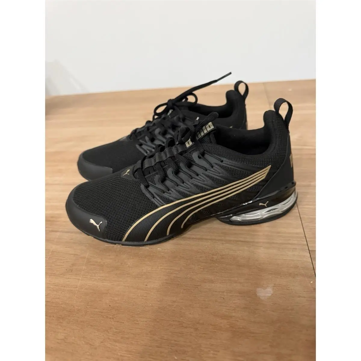 Puma Voltaic Evo 10 Cell Softfoam+ Womens Sneakers Black Gold Size 8