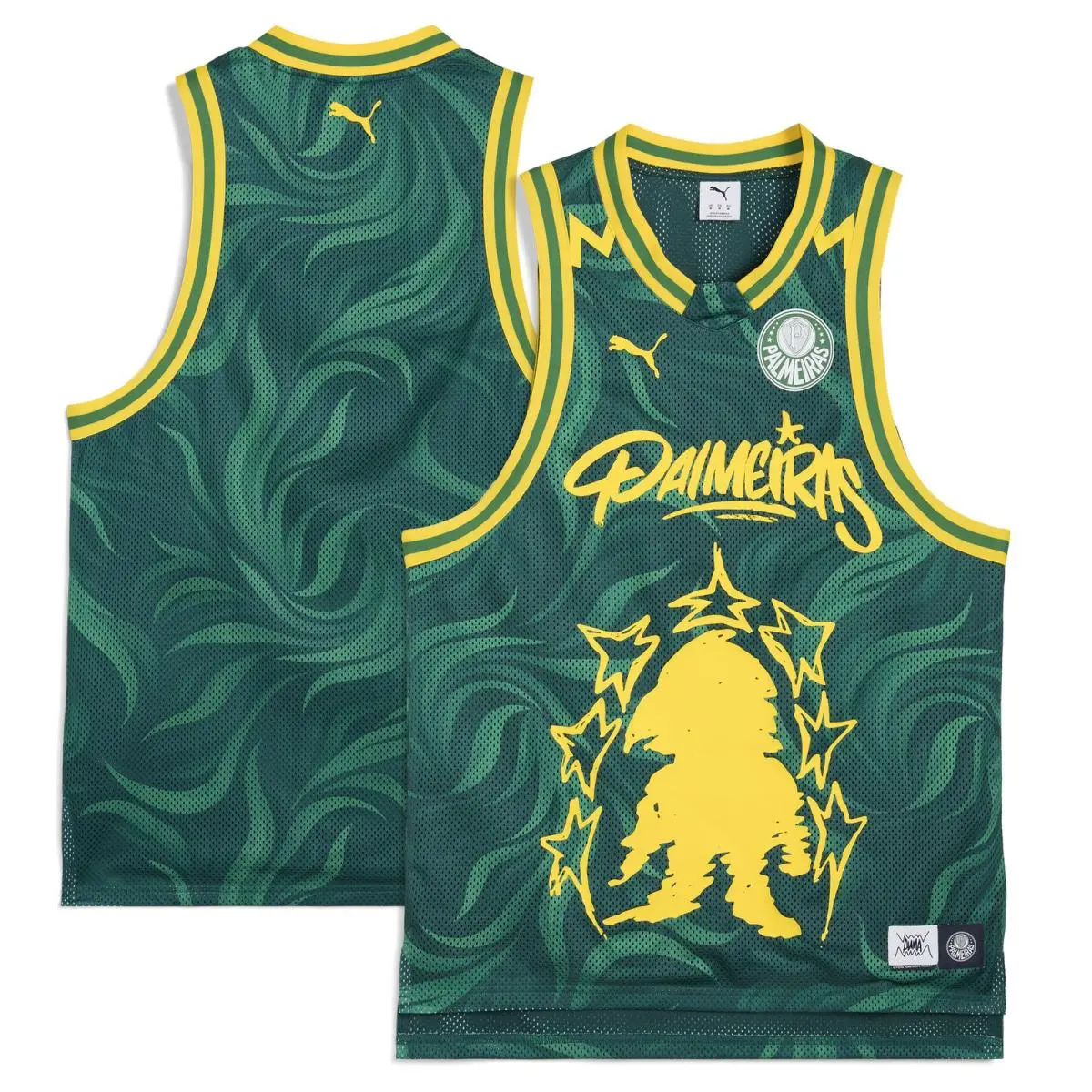 Men`s Puma Green SE Palmeiras 2025 Fifa Club World Cup Drycell Basketball Jersey
