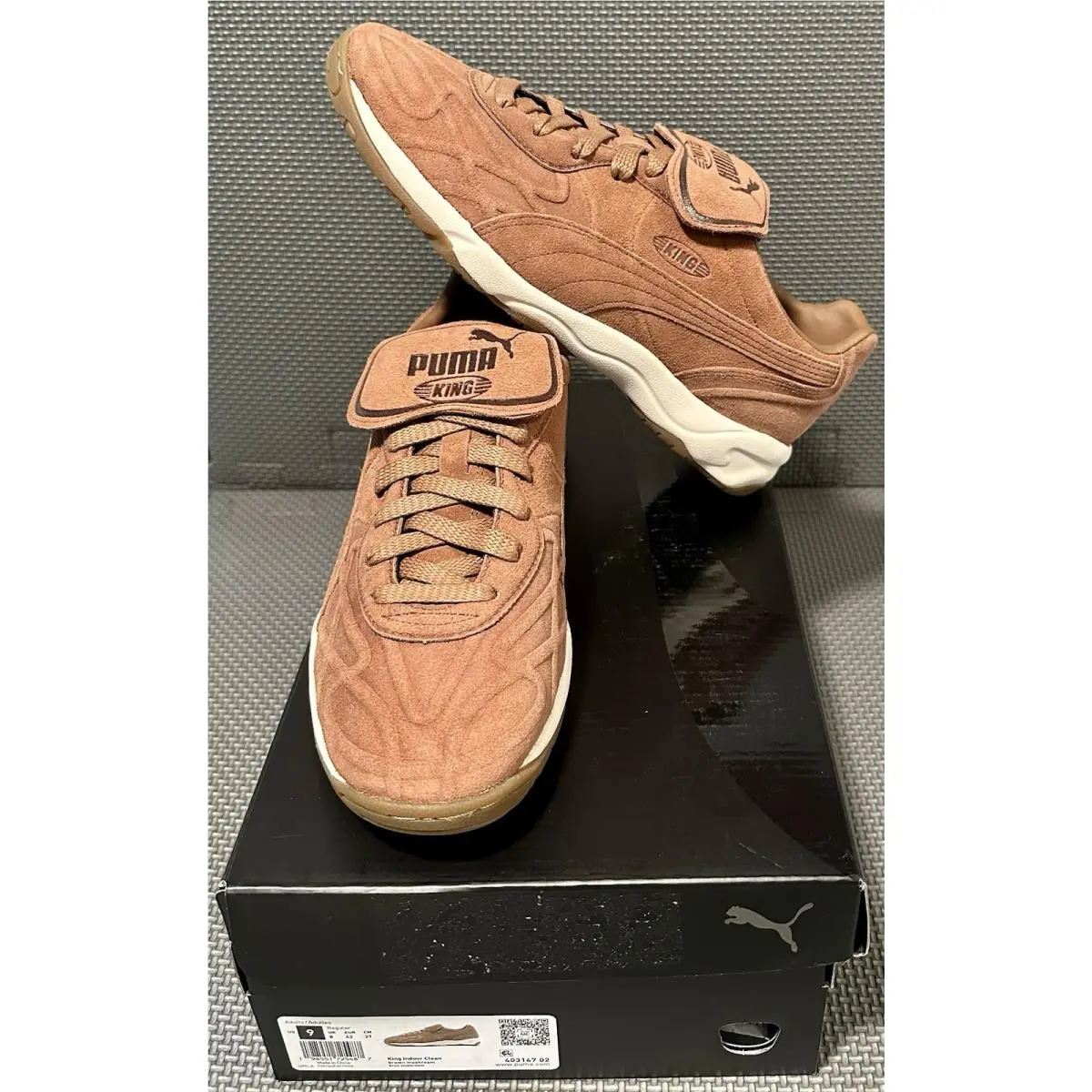 Puma King Indoor Brown Sneakers Soccer Tennis Shoes 403147-02 Mens Size 9 D -reg