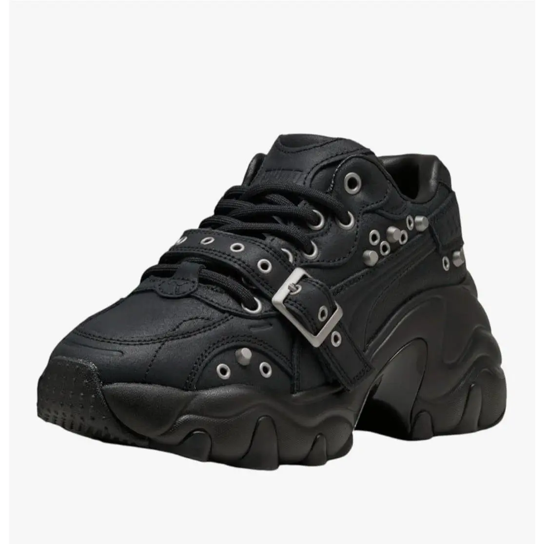 Puma Pulsar Wedge Black Claw Lace Up Womens Sz 10 Black Sneakers Casual Shoes