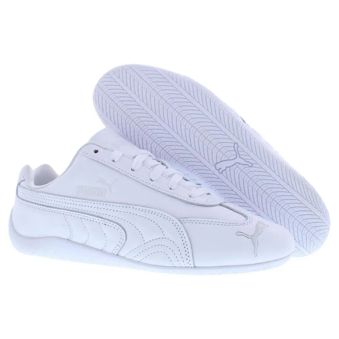 Puma Speedcat Full Leather Womens Shoes Size 7.5 Color: Puma White/feather Gray - Puma White/Feather Gray, Main: White