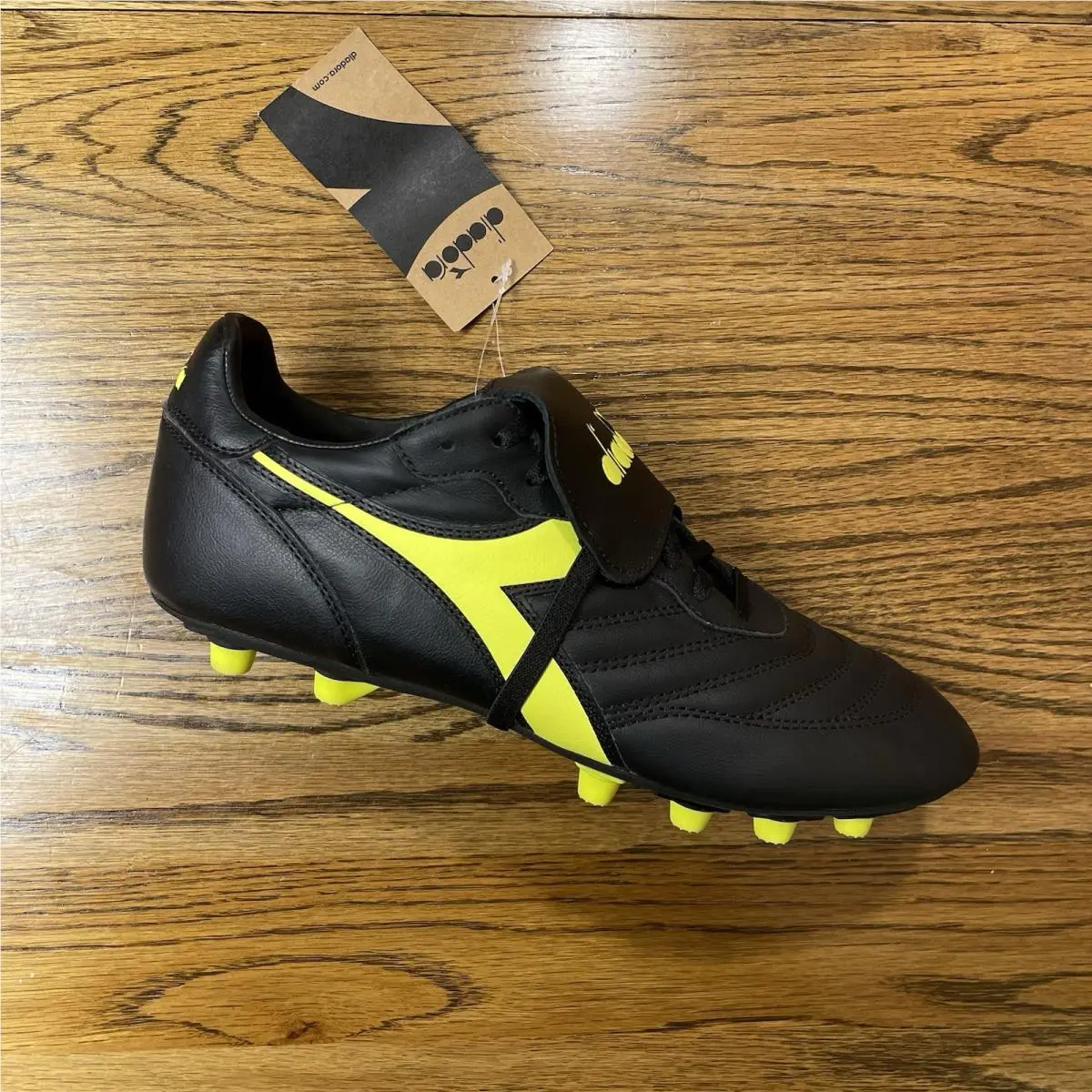 Diadora Brasil Og Lt T Mdpu Soccer Cleats Men Black Green Athletic Shoes Size 10
