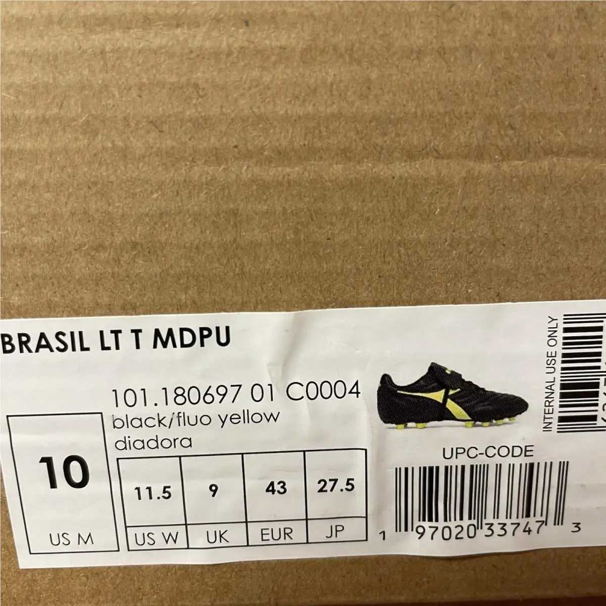 Diadora shoes - diadora Brasil Og Lt T Mdpu Soccer Cleats - 180669-C0641 - Black 6