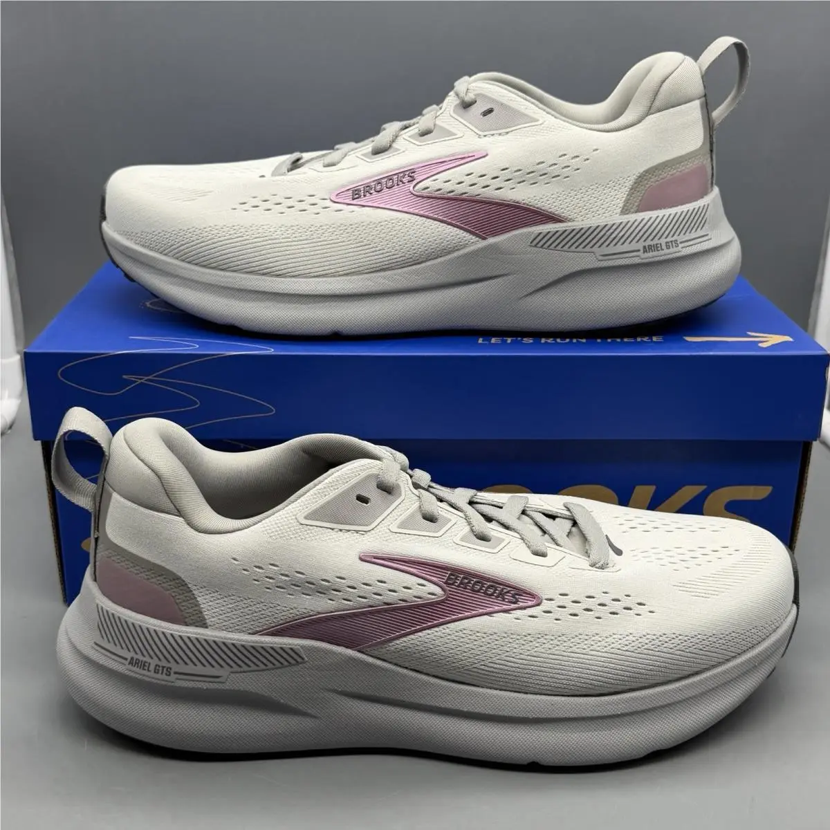 Brooks Ariel Gts 26 Grey Pink 1204441B094 Running Shoes Women’s Size 8