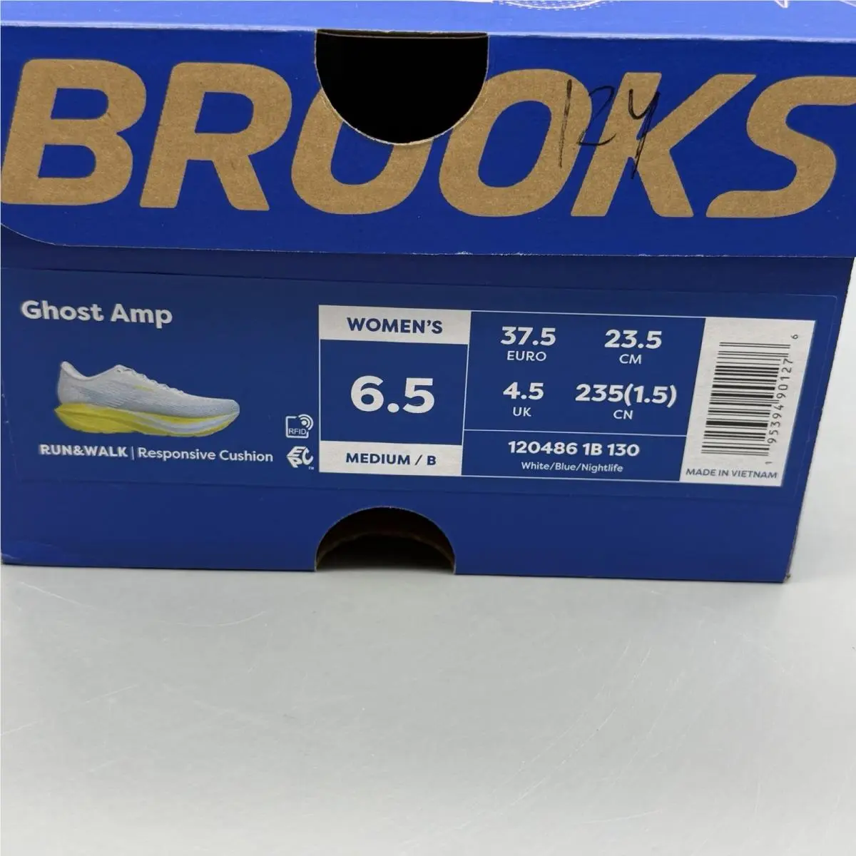Brooks shoes - Brooks Ghost Amp - Ghost Amp - 1204861B130 - White (UPC: 0195394901276) 12